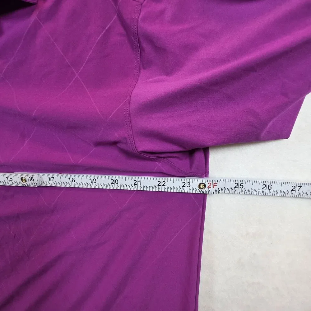 Nike Golf Dri-FIT Argyle Polo Shirt Purple Men’s L Regular Fit Short Sleeve